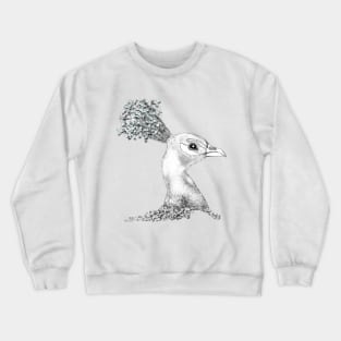 Graphic Peacock Illustration Crewneck Sweatshirt